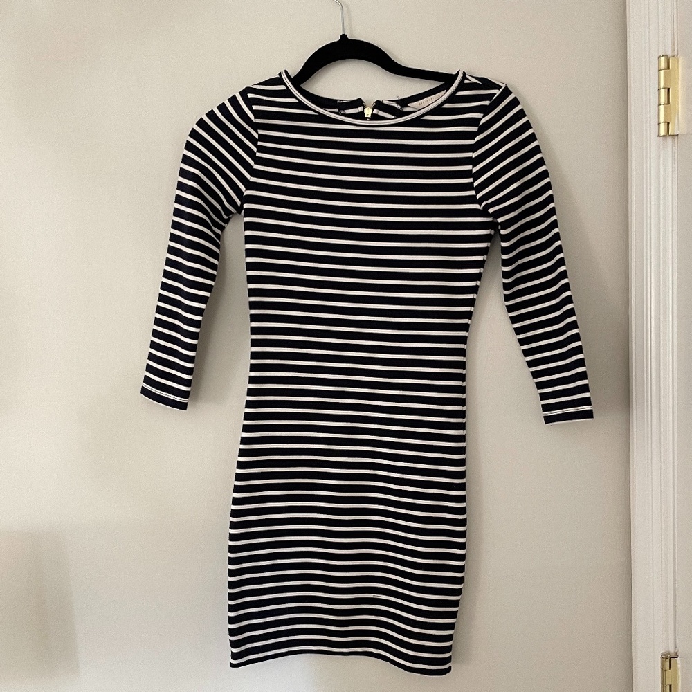 Springfield Navy and White Striped Dress